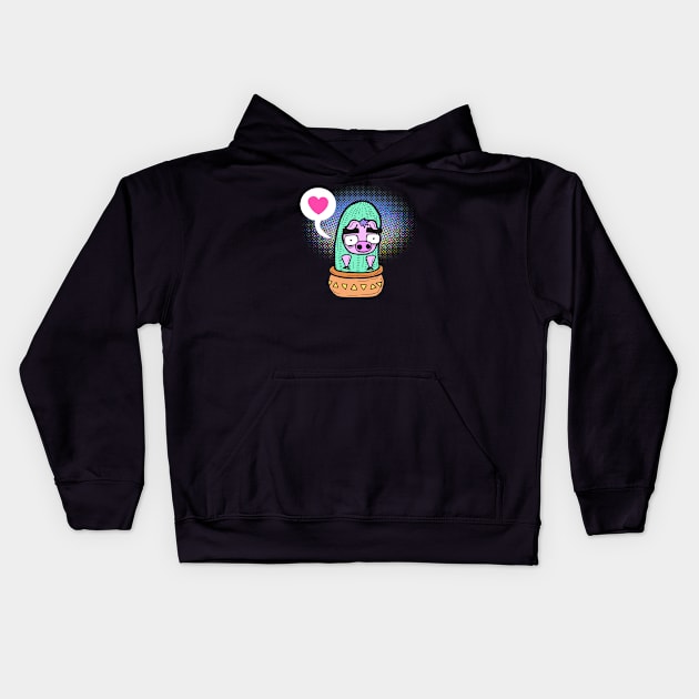 Prickly Personality Kids Hoodie by calavara